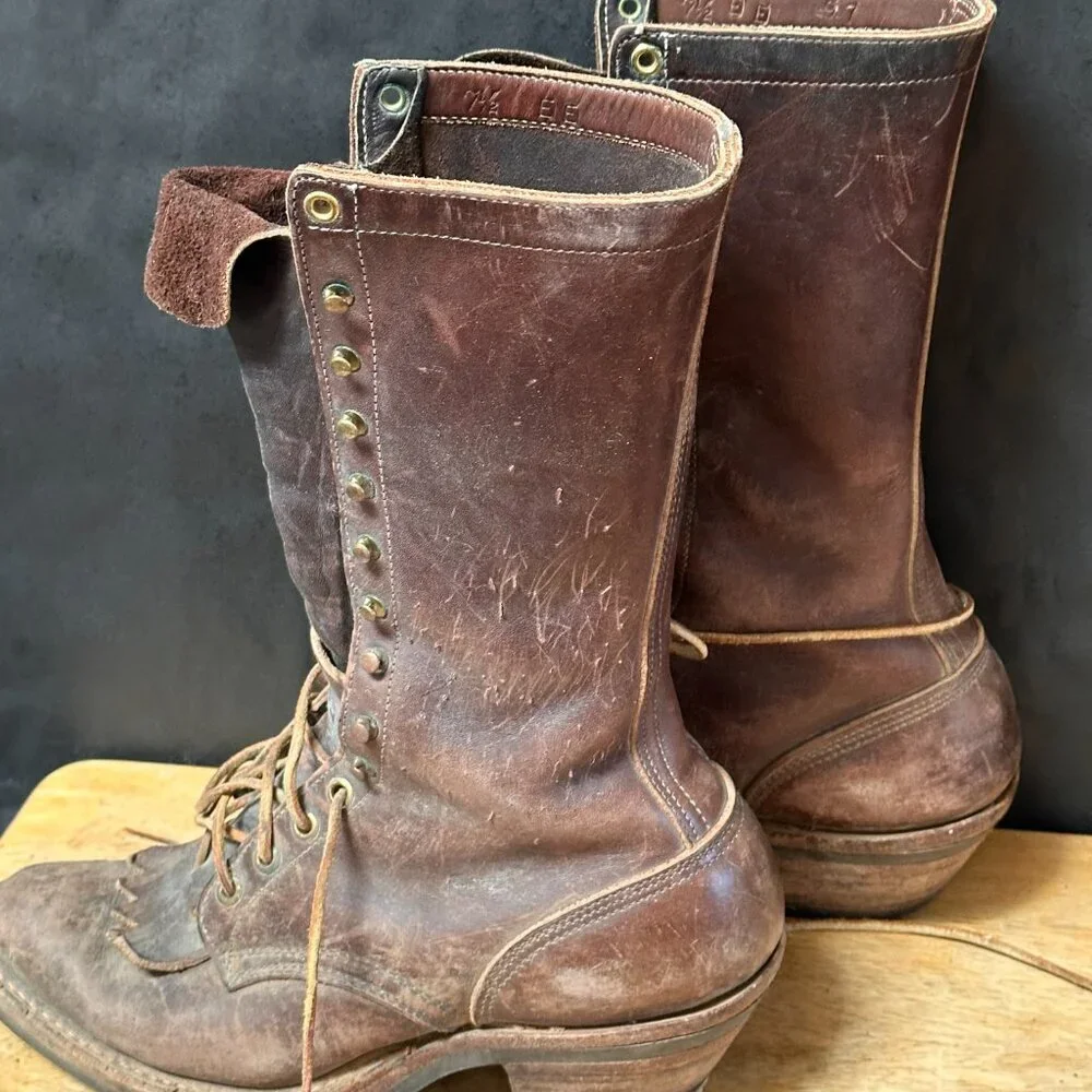 Justin Boots Vintage Granny Roper boot Size 10 - Picture 14 of 15
